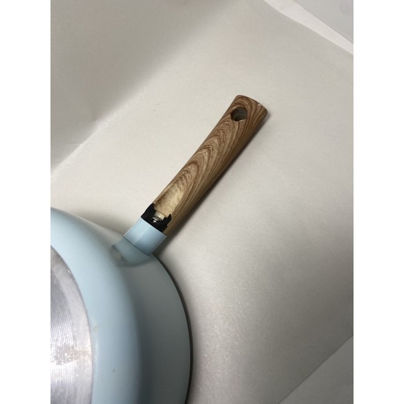 Masterclass blue Enamel Aluminum Sauce Pan with wooden Handle 2 QT No Lid - Picture 4 of 7